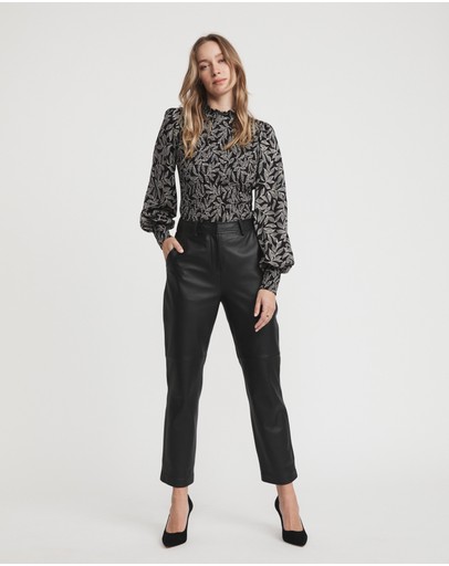 Witchery High Neck Shirred Top