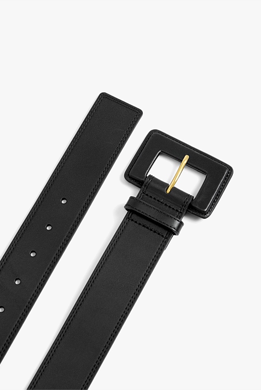 Square Buckle Belt - Black