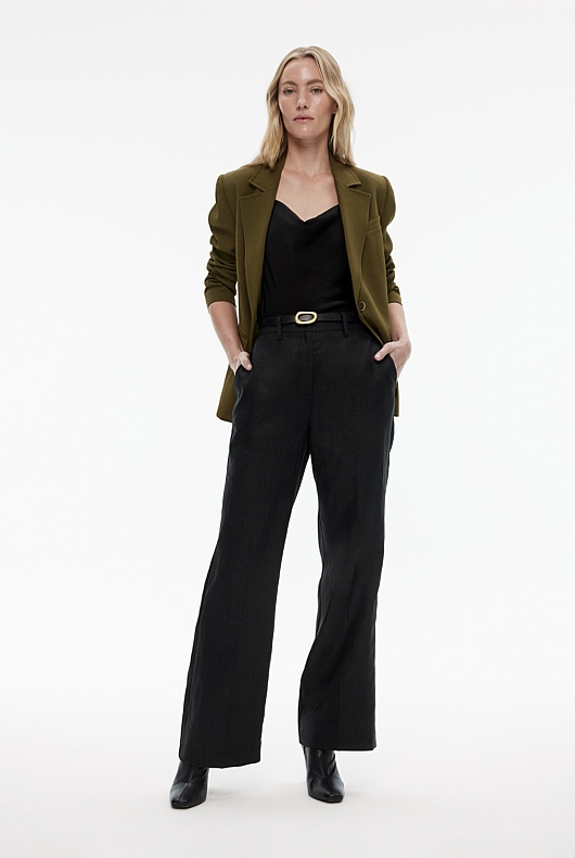 Satin Drape Camisole - Black