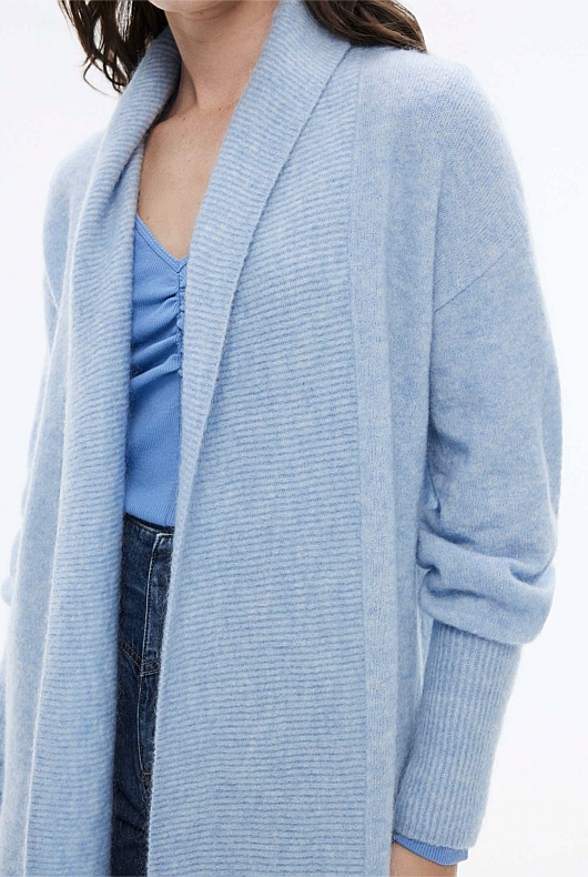 Mohair Knit Cardigan - Baby Blue