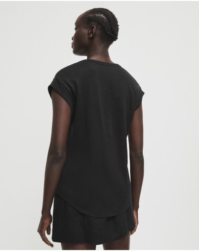 Witchery Linen V Neck Tee