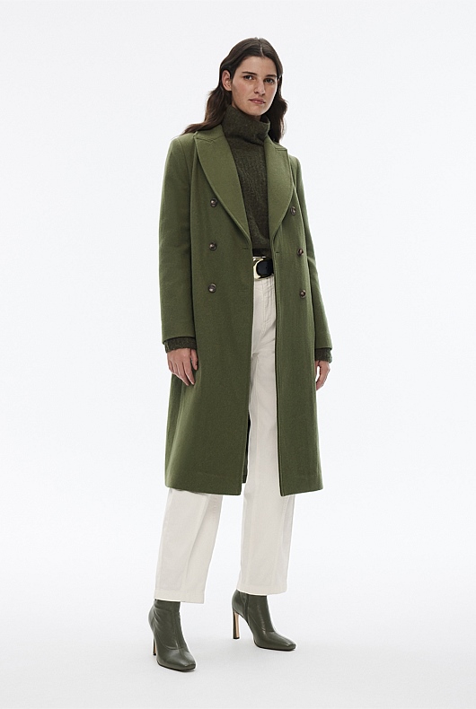 High Heel Leather Ankle Boot - Teal Green