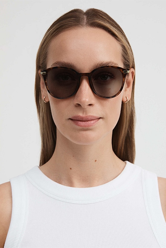 Coral Sunglasses - Dark Tortoise Shell