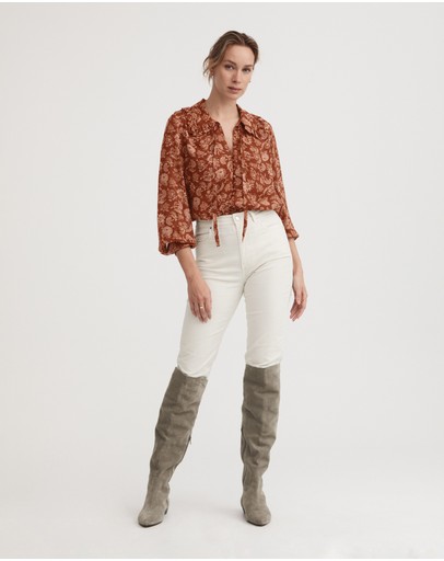 Witchery Folk Floral Blouse