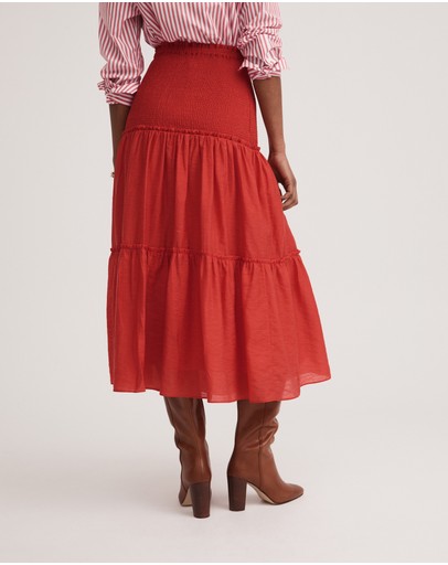 Witchery Texture Shirred Tiered Skirt