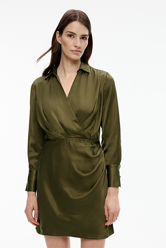 Wrap Mini Dress - Jungle