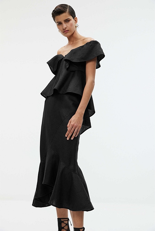 Bias Fonda Skirt - Black