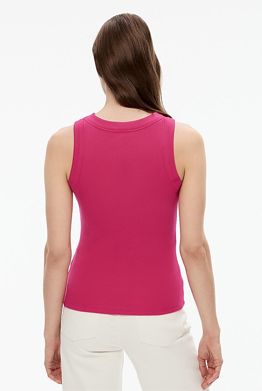 Bind Detail Racer - Dahlia Pink