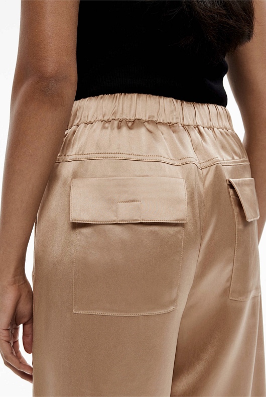 Acetate Blend Pant - Washed Sand