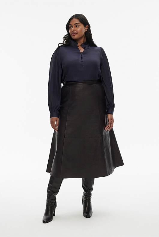 Button Up Blouse - Blue Night