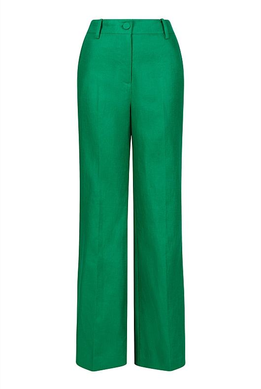 Linen Trouser - Viridian Green