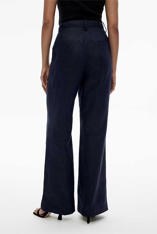Linen Trouser - Blue Night