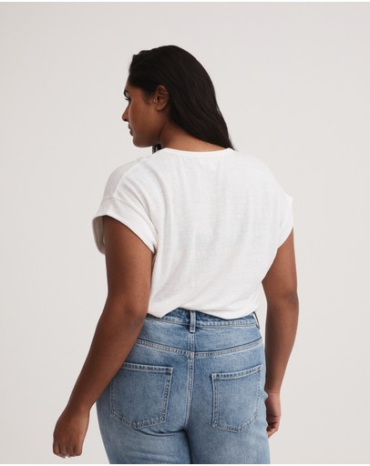 Witchery Linen V Neck Tee