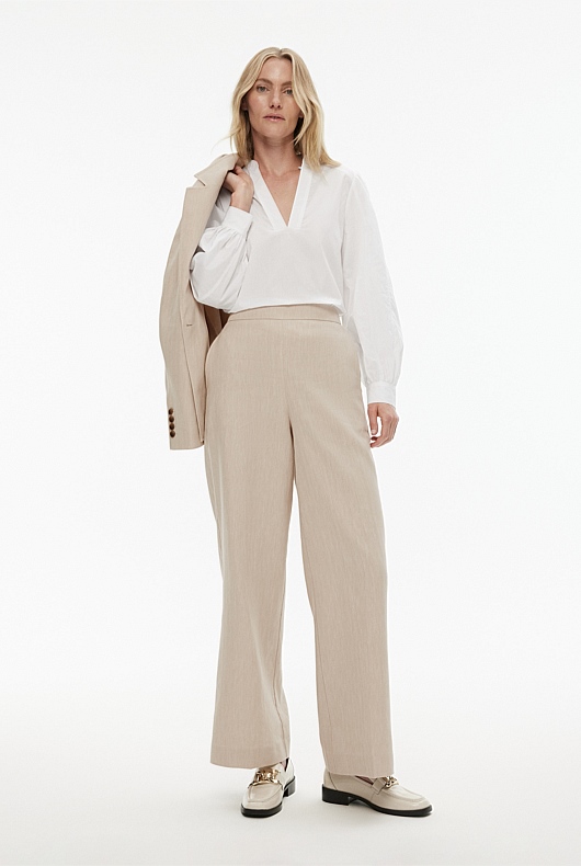 Cotton Seam Detail Blouse - Pure White