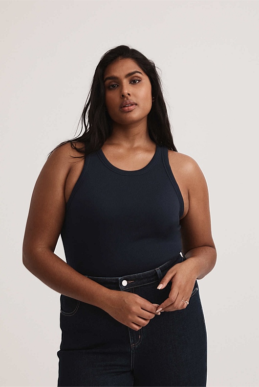 Racer Rib Tank - Regatta Blue