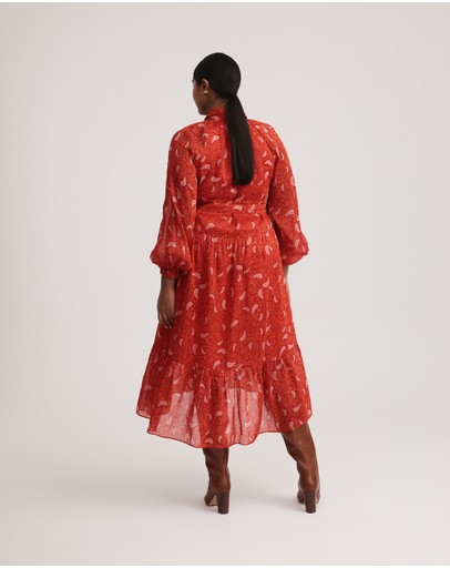 Witchery Linen Silk Trapeze Dress