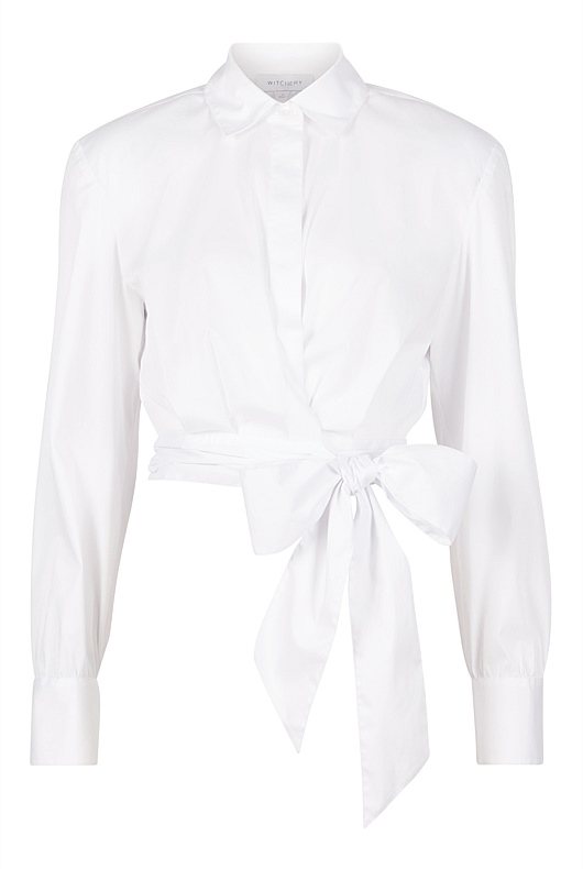 Cotton Wrap Shirt - Pure White