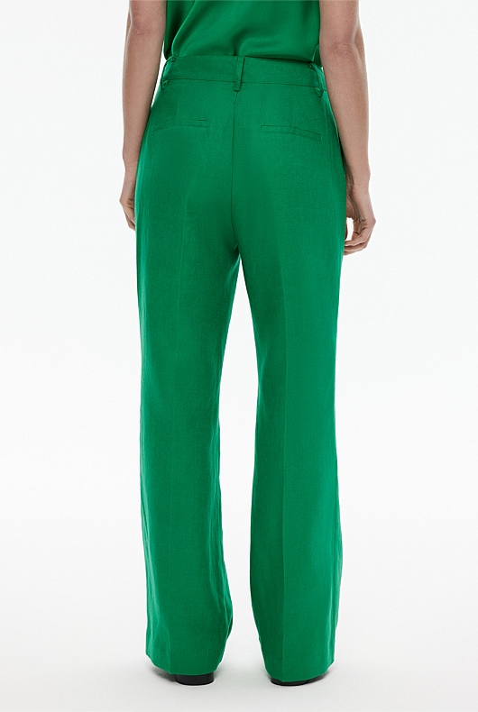 Linen Trouser - Viridian Green