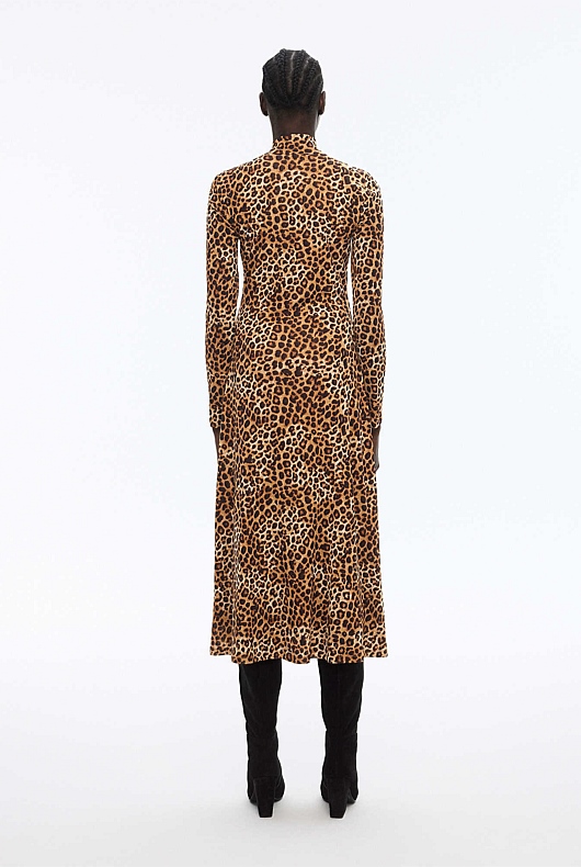 Mesh Ocelot Print Dress - Ocelot Print
