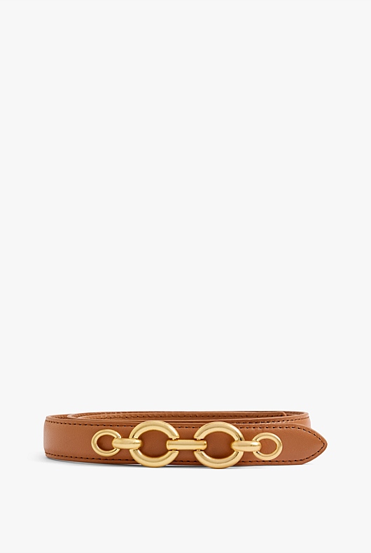 Oval Link Chain Belt - Faded Terracotta