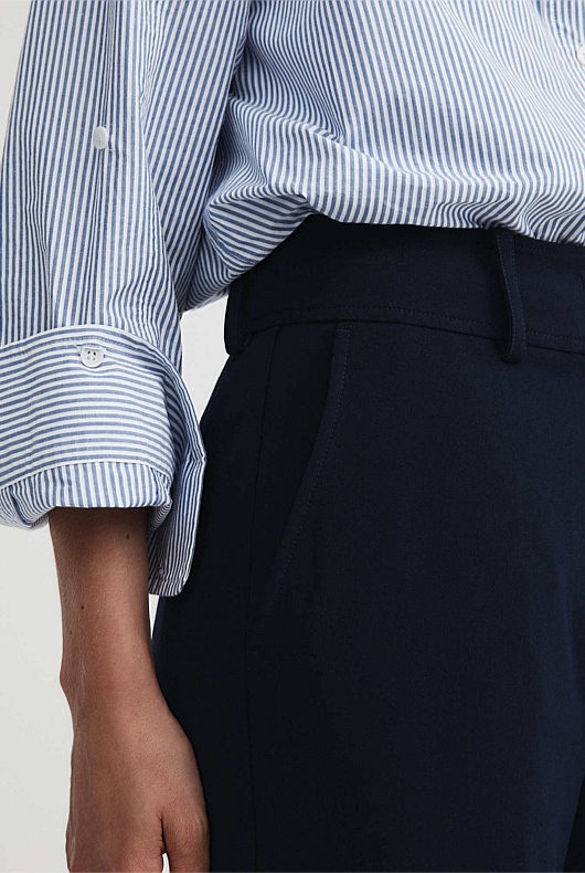 Classic Wide Leg Pant - Blue Night