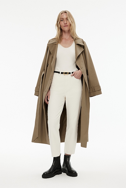 7/8 Straight Jean - Parchment