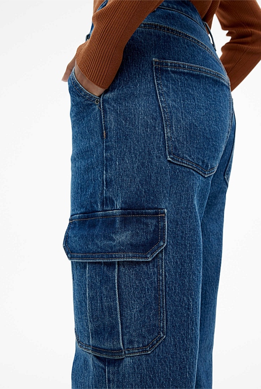 Denim Cargo Jean - Indigo