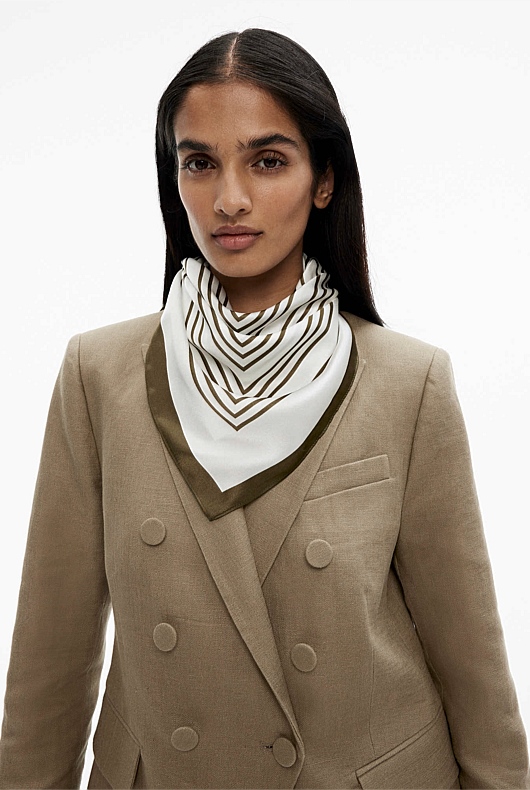 Stripe Print Scarf - Jungle