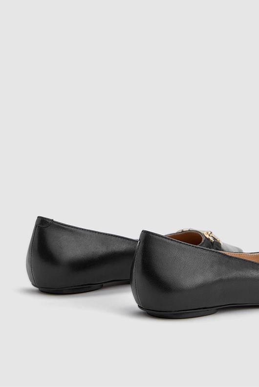 Snaffle Leather Pointed Flat - Black