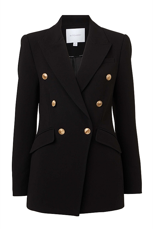 Double Breasted Blazer - Black