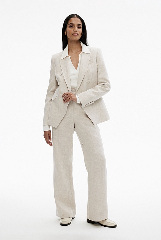 Crepe Rib Henley Knit - Chalk