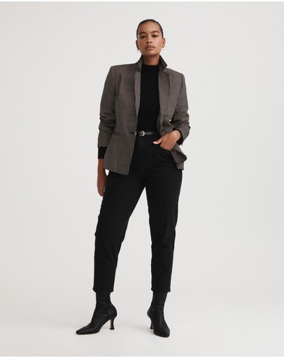 Witchery Check Single Breasted Blazer