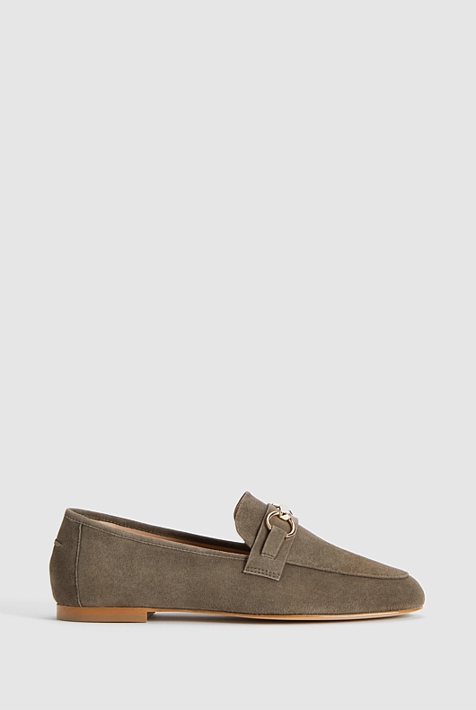 Snaffle Suede Loafer - Sage