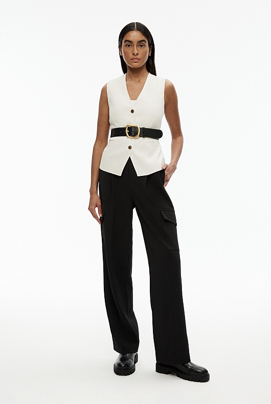 Cotton Linen Waistcoat - Chalk