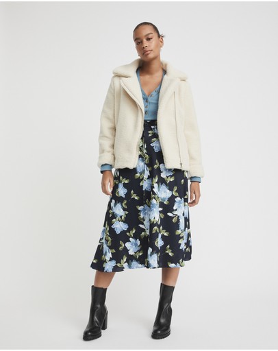 Witchery Soft Floral Slip Skirt