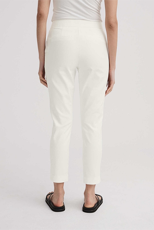 Slim Cropped Pant - Chalk