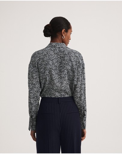 Witchery Silk Geo Scarf Shirt