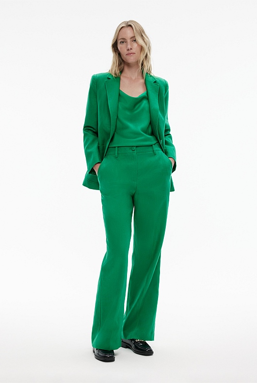 Satin Drape Camisole - Viridian Green