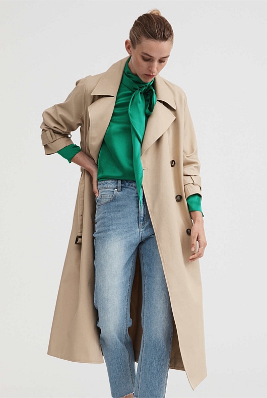 Classic Trench Coat - Pebble