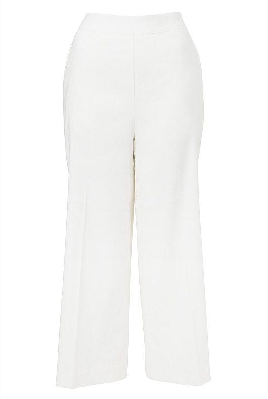 Stretch Linen Blend Pant - Chalk