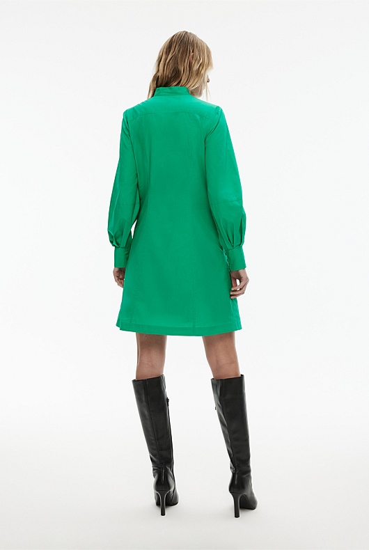 Seam Detail Mini Dress - Viridian Green