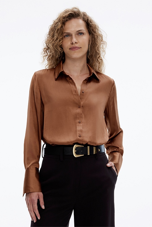 Relaxed Shirt - Camel