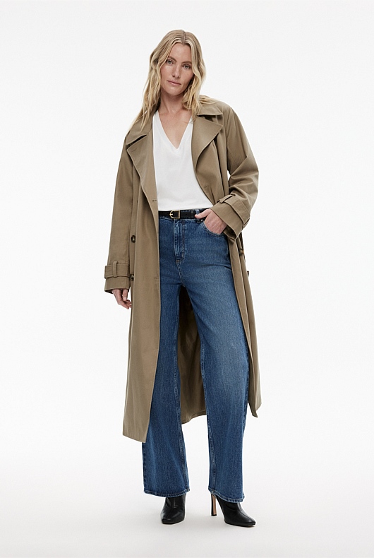 Cotton V Neck Tee - Pure White