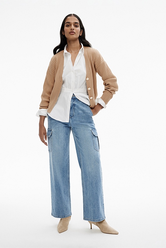 Cotton Sateen Dart Shirt - Pure White