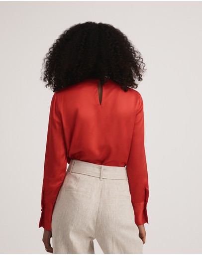 Witchery Satin Twist Neck Blouse