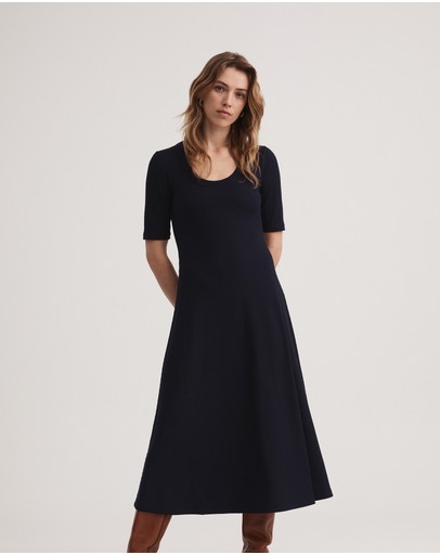 Witchery Rib Scoop Neck Dress