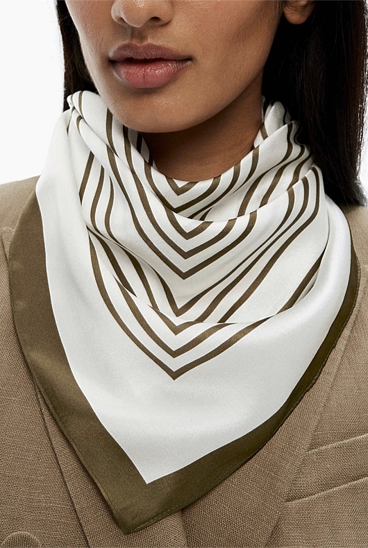 Stripe Print Scarf - Jungle