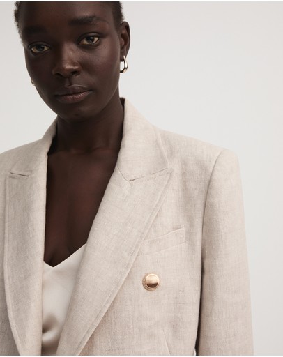 Witchery Yarn Dye Linen Blazer