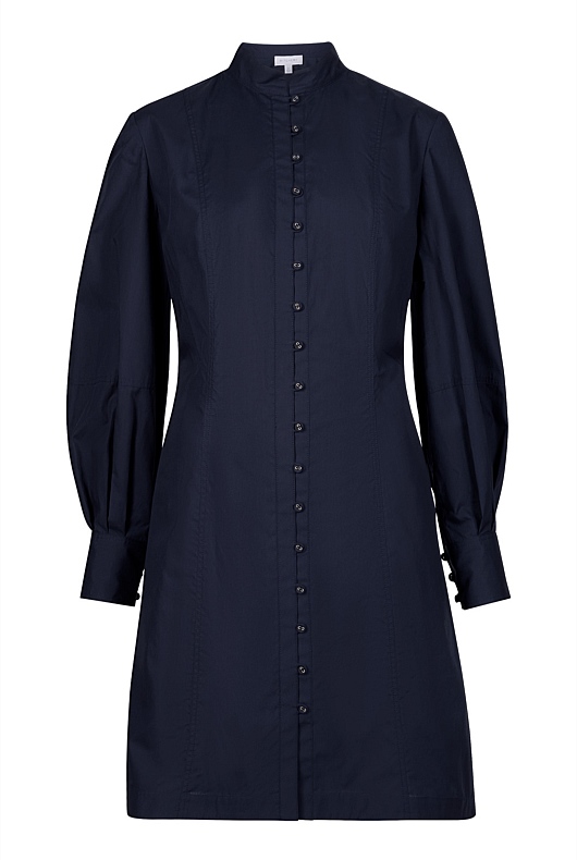 Seam Detail Mini Dress - Blue Night