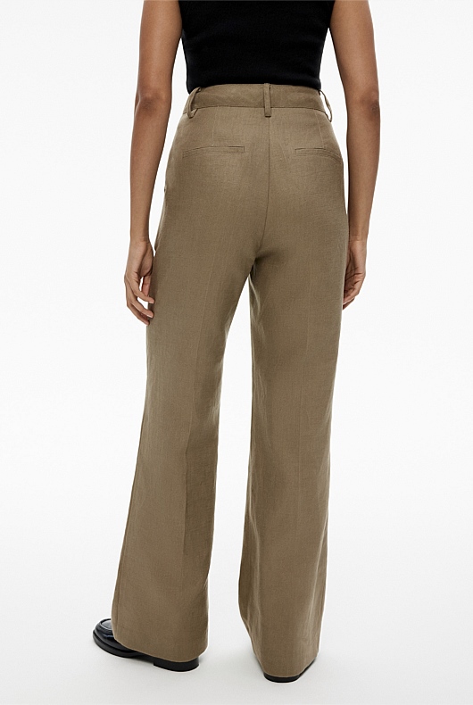 Linen Trouser - Washed Green